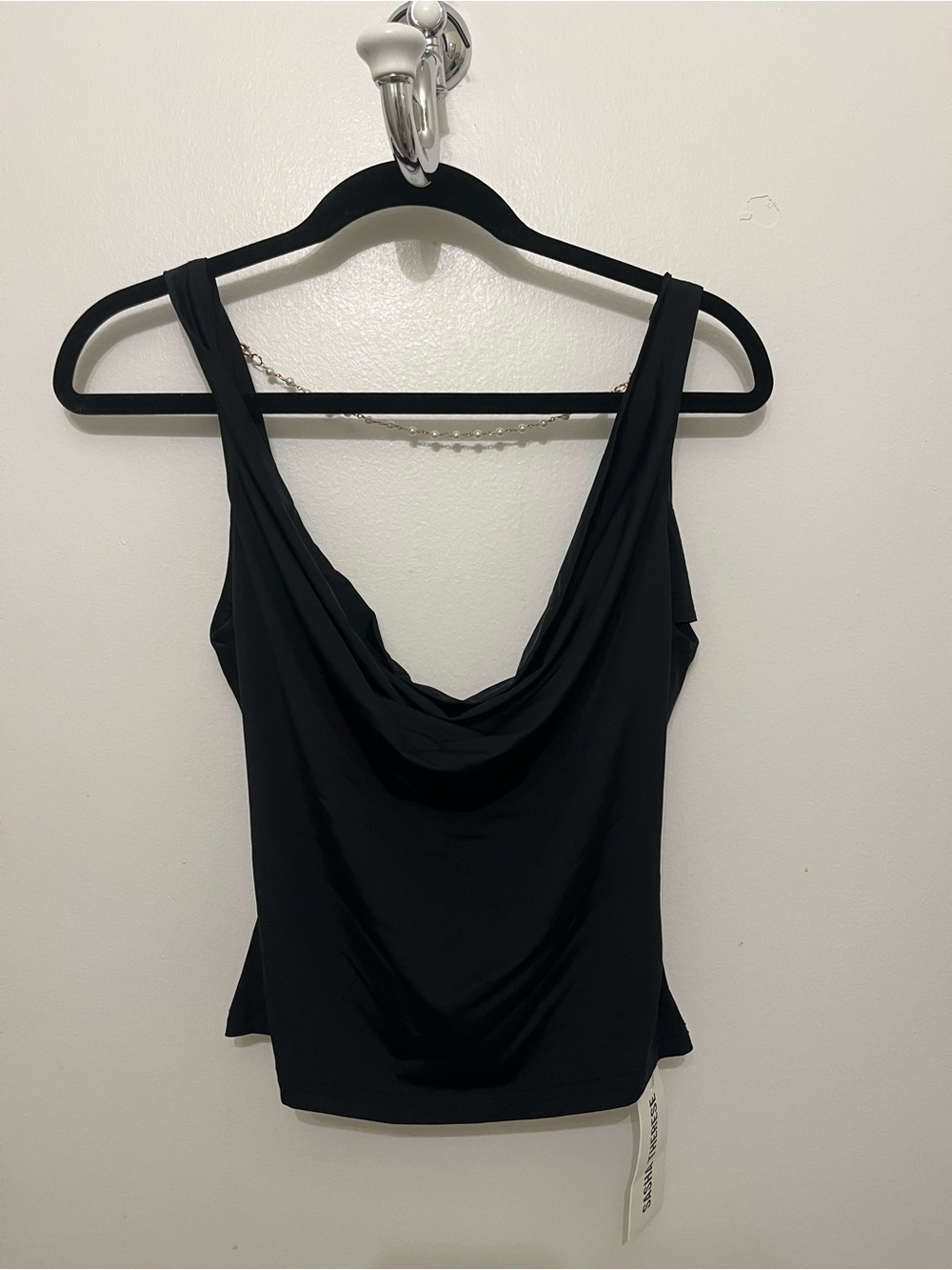 Sasha Therese Naomi black cowl neck top size m NWT